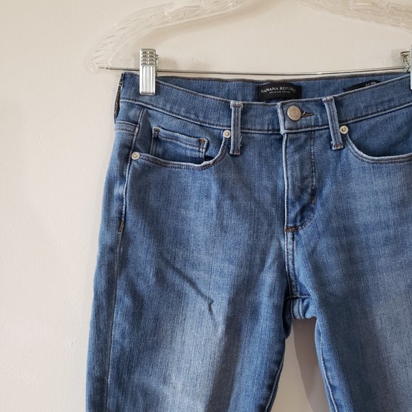 Banana Republic Medium Wash Premium Denim Skinny Jeans 27P - Picture 2 of 9